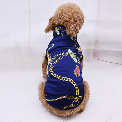 

Autumn Winter Pet Cool Tiger Pattern Sweater Cotton Padded Clothes For Small Medium Dogs Costume Top Vest Jackets