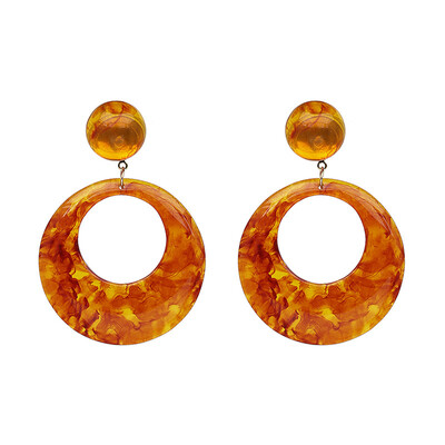 

3 Colors Resin Round Earrings Dangle Boho Earrings Bohemian Women Jewelry Fringing earrings
