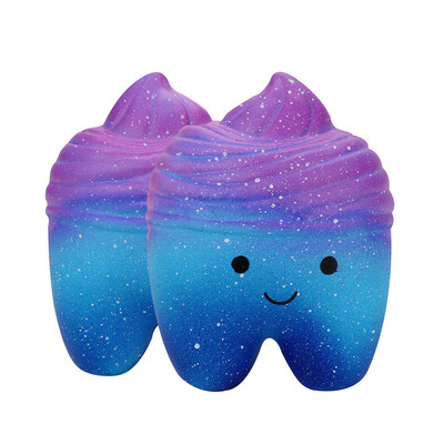 

Gotoamei 10cm Galaxy Teeth Cake Scented Squishies Slow Rising Squeeze Toys Collection Toy