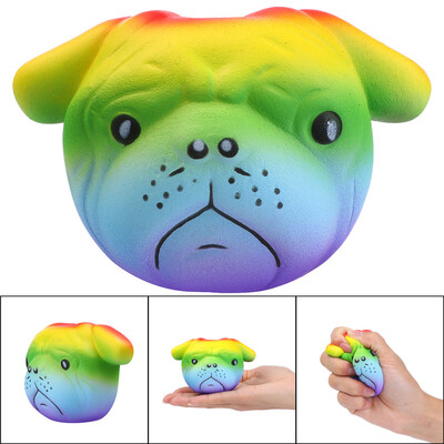 

Gotoamei 11cm Rainbow Dog Squishy Cream Scented Slow Rising Stress Reliever Squeeze Toy