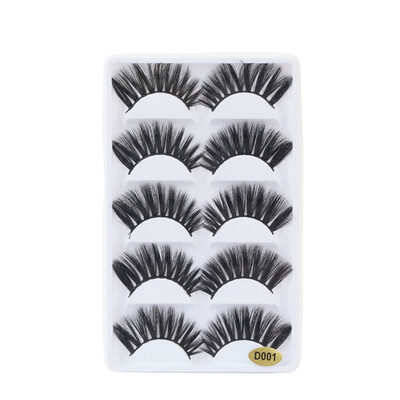 

〖Follure〗New 5 Pair Handmade Natural False Eyelashes Makeup Natural Fake Thick Black