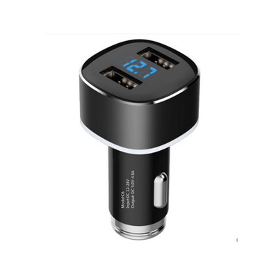 

Dual usb port car charger 48a with voltage&current display