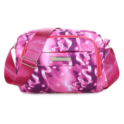 

Women Fashion Crossbody Bag Nylon Zipper Wide Shoulder Strap Messenger Bags