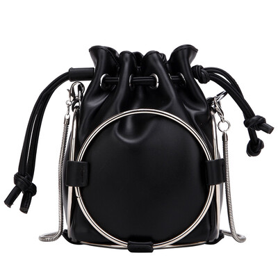 

Ins super fire diagonal cross fairy chain bucket bag handbag bag female 2019 bag cover new chi shoulder Messenger bag