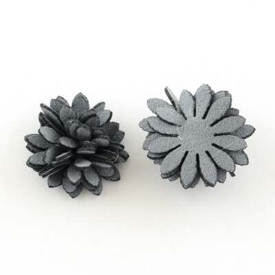 

Handmade Faux Suede Costume Accessories Flower SlateGray 25x15mm