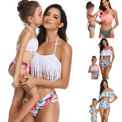

Family Matching Women Kid Baby Girl Bikini Set Bathing Suit Swimwear Swimsuit