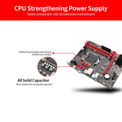 

H81 Motherboard LGA1150 DDR3 -ATX Mainboard Support i3 i5 3470 4590CPU
