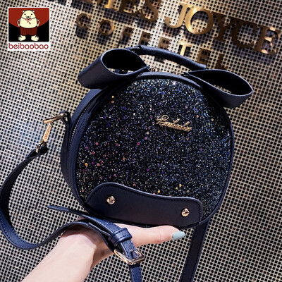 

New small bag on ins 2019 new Korean version of 100 bright film small round bag leisure single shoulder oblique satchel bag