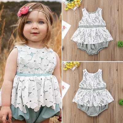 

Newborn Infant Kids Girl Baby Summer Lace Floral Romper Jumpsuit Dress Outfit