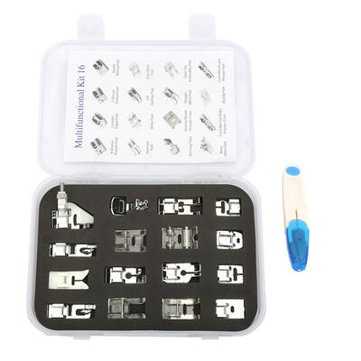 

Greensen 16pcs Household Multifunctional Iron Sewing Machine Accessory Presser Feet Set Braiding Kit