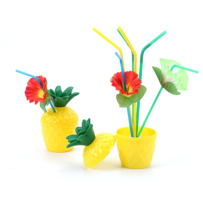 

14pc Pineapple Coconut Shape tropical Drink Cups Beach cup holder Toys Hawaiian Summer Beach Party Birthday Decorations