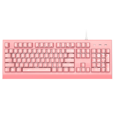 

Betta DOUYUCOM DKM170 mechanical keyboard 104 key game keyboard white backlight mechanical keyboard wired keyboard esport keyboard eating chicken keyboard pink green axis