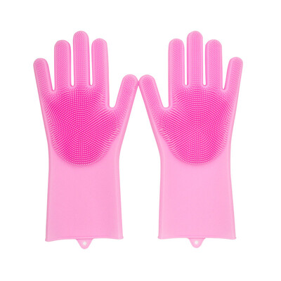

Magic SakSak Reusable Silicone Gloves Scrubber Cleaning Brush Heat Resistant