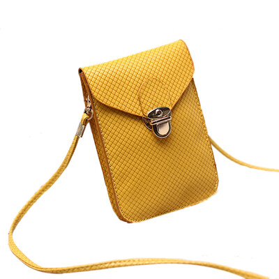 

Fashion Preppy Style Women Mini Bag Cell Phone Bag PU Leather Plaid Purse Messenger Bag Shoulder Bag Women purses