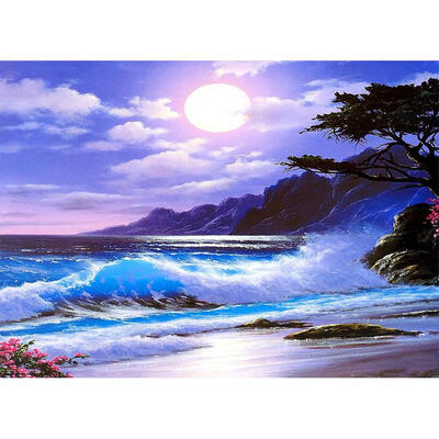

5D DIY Full Drill Diamond Painting Ocean Wave Cross Stitch Embroidery Kits