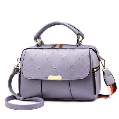 

Korean version of the 2019 summer new embroidered line shoulder diagonal package PU leather fashion casual ladies small square bag