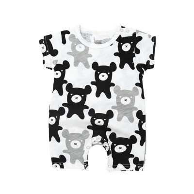 

Autumn Baby Boy Girl Bodysuit Short Sleeve Cartoon Printing Newborn Cotton Jumpsuit Costumes Baby Clothing 0-3Y