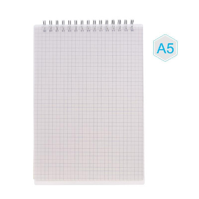 

A5 Size Spiral Book Coil Notebook 5mm Grid Transparent PVC Cover for Sketch Diary Memo Simple Notebooks Office&School Stationa