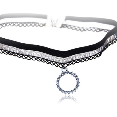 

Handmade Velvet Lace Vintage Choker Necklace For Women Collar Neck Jewelry Stretch Charm Gothic Punk Heart-Shaped Collar