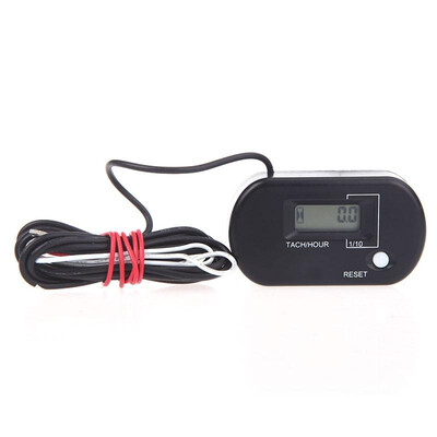 

Digital HourTach Meter Gauge Tachometer Resettable LCD 99999h 60000RPM Black