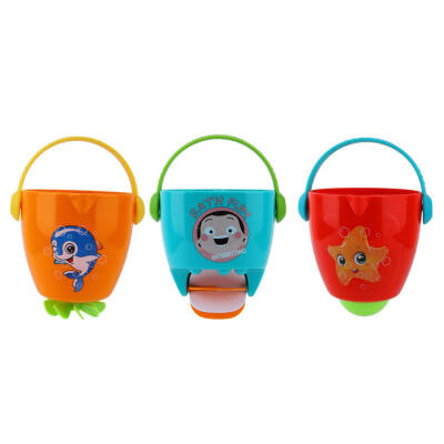 

Greensen 3Pcs Baby Kids Bathtub Buckets Toys Set Fun Floating Water Bathroom Toy