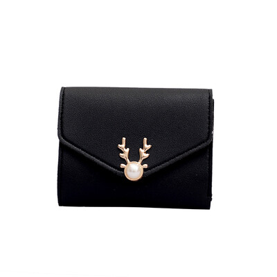 

Small deer wallet long mobile phone handbag ladies grasp handbag ladies pocket pocket folding short Korean Version cute handbag th