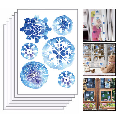 

Snowflakes Art Wall Sticker Self Adhesive Kitchen Bathroom Living Room Decal