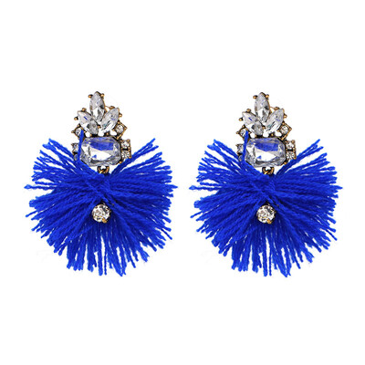 

4 Colors 2017 New In Cute Unique FLAMENCO Stud Earrings for women Statement Crystal Brincos JURAN Baroque Jewelry Wholesale