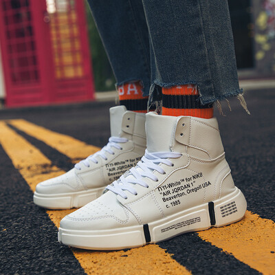 

Mens shoes summer tide shoes 2019 new students in the sports basketball shoes hip-hop shoes Korean high-top shoes men