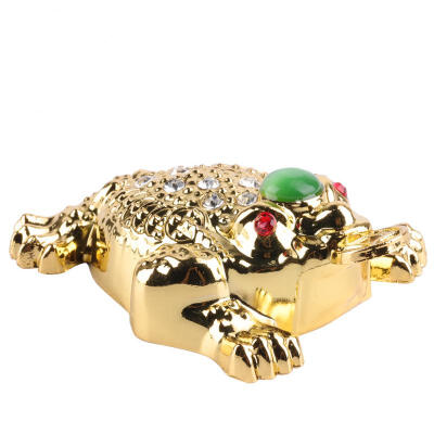 

Greensen Chinese Feng Shui Wealth Money Frog Alloy Gold Toad Home Office Decoration Lucky Gift