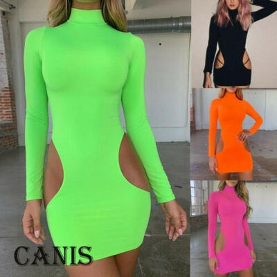 

Women&39s Sexy Bodycon Long Sleeve Evening Party Cocktail Club Short Mini Dress