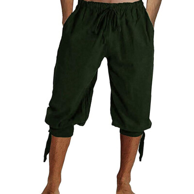 

Mens Casual Baggy Harem Pants Cotton Wide Leg Loose Cropped Trousers Plus Size