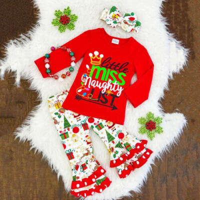 

Christmas Newborn Baby Girl Outfit Clothes T-shirt Tops Dress Leggings Pants