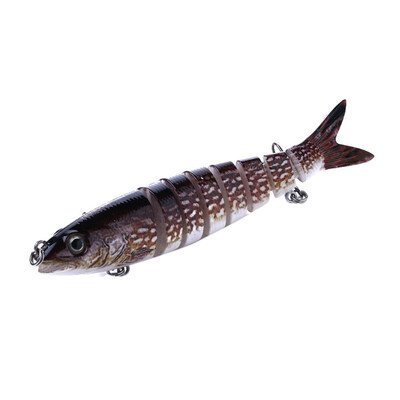 

136CM Mini Artificial Bait False Multi Joint Fish Shape Hard Lure Fishing Accessories With 2pcs 6Hooks