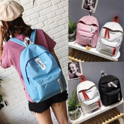 

Fashion Girl Women Men Canvas Leather Travel Backpack Satchel Rucksack Laptop School Bag