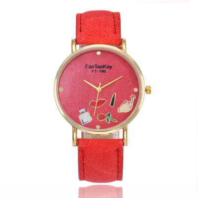 

Imitation denim belt impressionist female watch fashion student