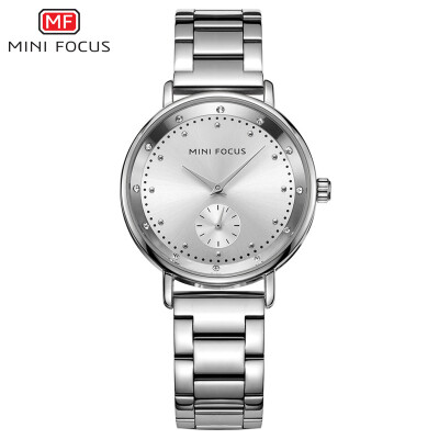 

MINI FOCU Fox elegant womens watch quartz watch casual elegant steel belt watch double dial waterproof MF0037L