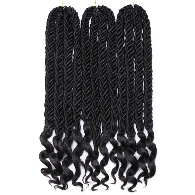 

5PcsLot Faux Locs Crochet Hair With Curly Ends 20 Inch Dreadlocs Goddess Locs Crochet Braids Synthetic Braiding Hair Extension