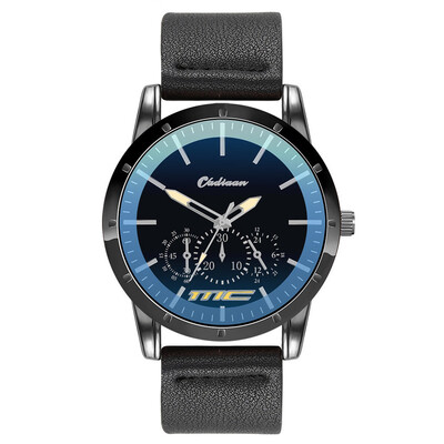 

Gobestart Fashion Leather Mens Quartz Watch Mens Watch Luxury Casual Watch Clock