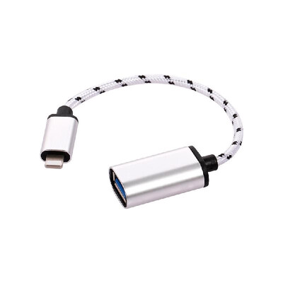 

Lightning OTG Cable Lightning Male to USB30 Adapter Data Transfer Cord for iPhoneSilver