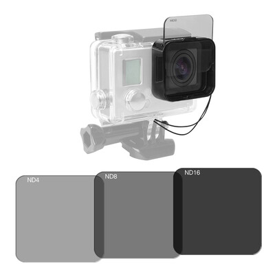 

Andoer Square ND Lens Filter Protector Kit SetND2ND4ND8ND16 for GoPro Hero433 w Mounting Frame Holder