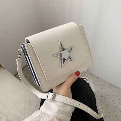 

Simple five-pointed star small square bag female new ladies Messenger bag casual texture shoulder bag tide