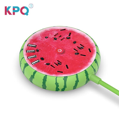 

KPQ socket creative 31A fast charge 3 hole smart multi-function touch 4USB plug-in board strip row plug wiring board tow board YH008 watermelon 18 meters