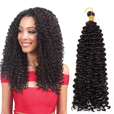 

14" Hair Extensions Water Wave Synthetic Crochet Wavy Braiding Hair Weave For Women Ladies Beauty