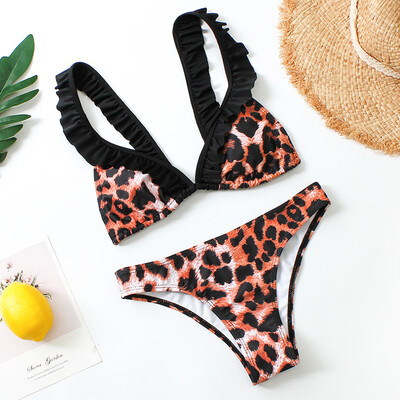 

Roseonmyhand Women Leopard Bikini Push-Up Pad Swimwear Bathing Swimsuit Beachwear