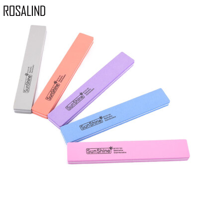 

5PC Nail File Sanding Washable Manicure Tool Nail Art Sandpaper Strip Bar Set