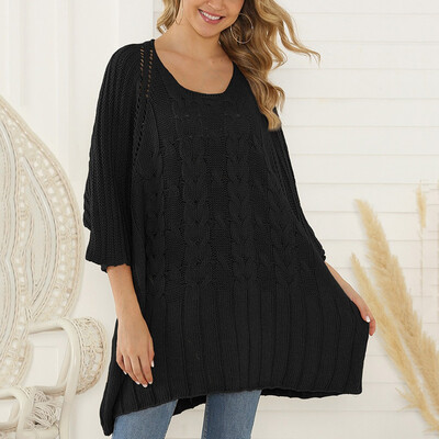 

〖Follure〗Women Casual O-Neck Pullover long Sleeve Loose Long Loose Knitted Sweater Tops