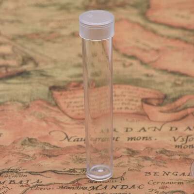 

PH PANDAHALL 100pcs Clear Plastic Test Tube with Caps Sample Containers Bottles Seed Beads Storage