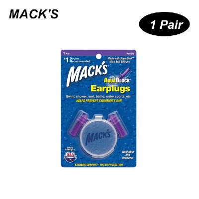 

MACKS 1 Pairs Anti-noise Silicone Earplugs Professional Waterproof Swimming Earplugs Hearing Protection Anti Snore Ear Plugs