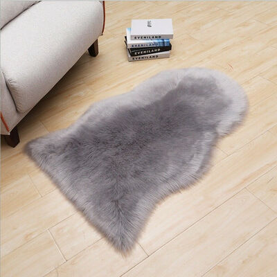 

Soft Fluffy Bedroom Faux Fur Fake Wool Sheepskin Rugs Warm Hairy Carpet Seat Pad
